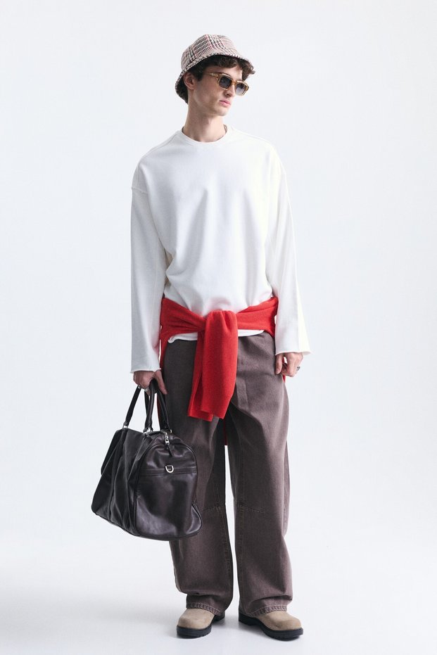 Oversize Sweatshirt with Stitching Detail