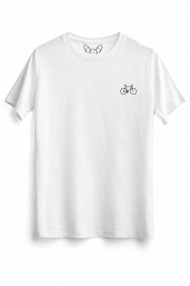 Minimalist Bicycle DTG-Printed T-Shirt