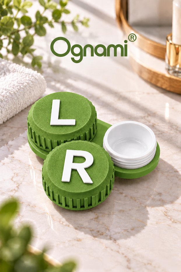 3D Printing Contact Lens Storage and Travel Container L/R Screw Cap