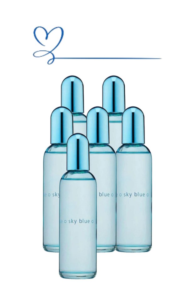 6 قطع عطر أزرق سماوي 100 مل