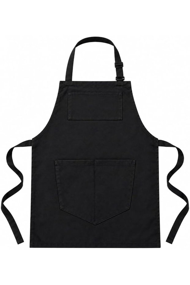 Adjustable Black Kitchen Apron - One Size | Adjustable Black Kitchen Apron