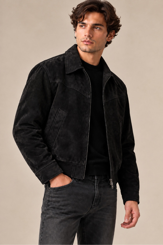 MEN'S GENUINE SUEDE LEATHER JACKET – PREMIUM COLLECTION