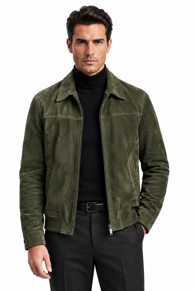 MEN'S SUEDE LEATHER JACKET – CLASSIC AND STYLISH DESIGN