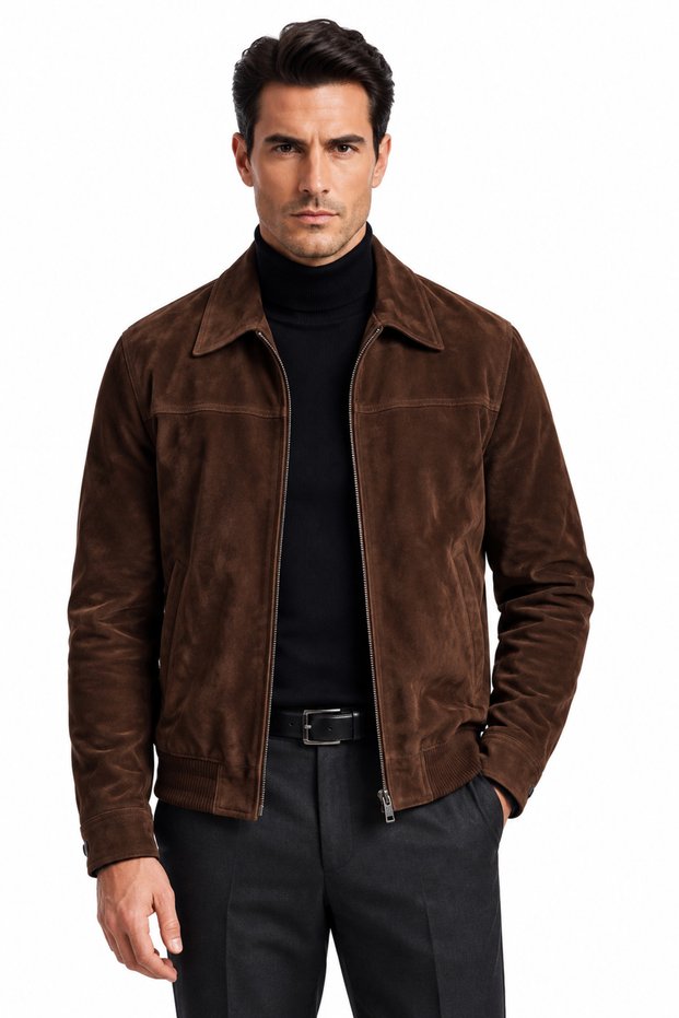 MEN'S SUEDE LEATHER JACKET – CLASSIC AND STYLISH DESIGN