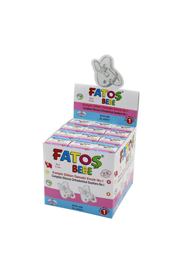 Full silicone pacifier, no. 1, pack of 24.
