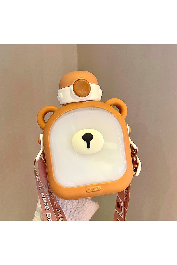 Square Water Cup, Large Capacity, Straw Cup, Portable Plastic Cup with Strap for Students, High