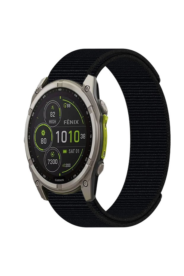 Quick Fit 20mm Black 20mm 22mm 26mm Hook Loop Nylon Strap For Garmin Fenix-Tactix-Quatix 8 Sports Br