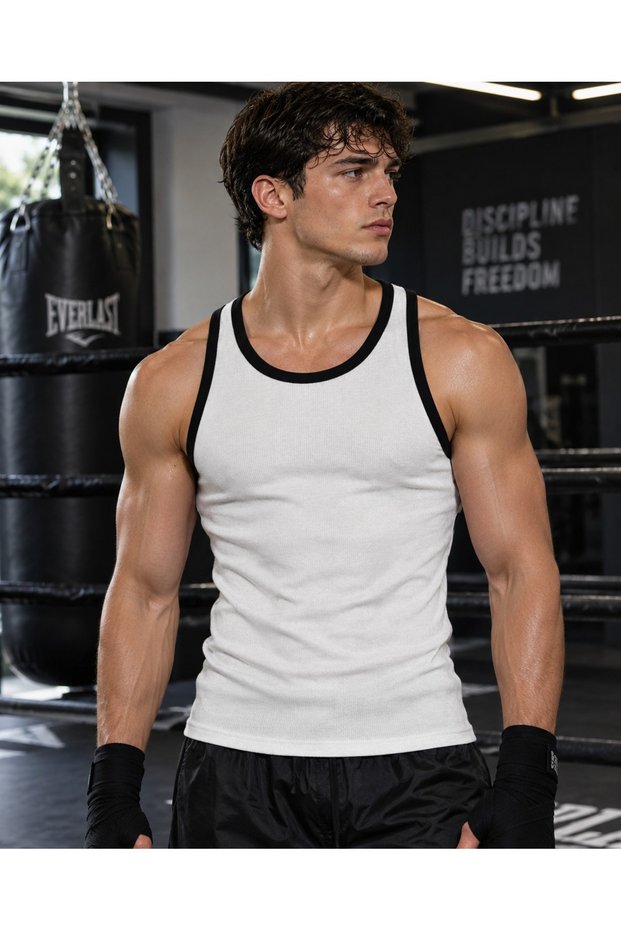 BB Sleeveless Tank Top, White