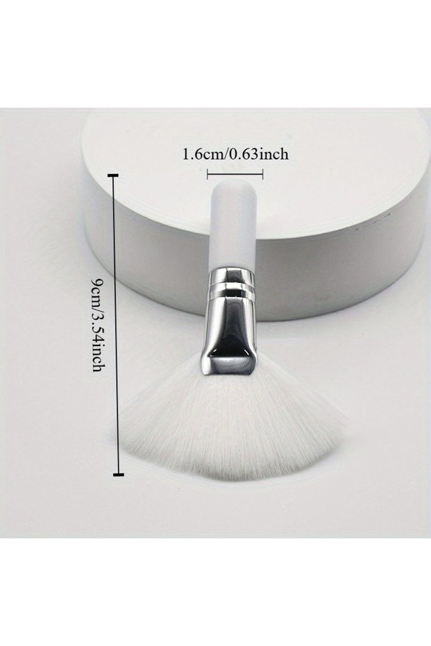 1pc 1pc Scalloped Fluffy Soft Fibre Bristle Brush - Soft, Portable, and Gentle on Skin, Unscented, P
