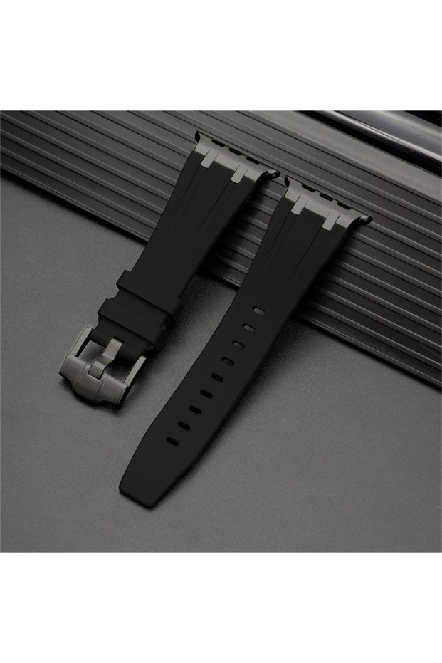 44 45 49 S11(10)46MM Black-Black Sports Silicone Band for Apple Watch Ultra 3 49mm 46mm 45mm 44mm Bu