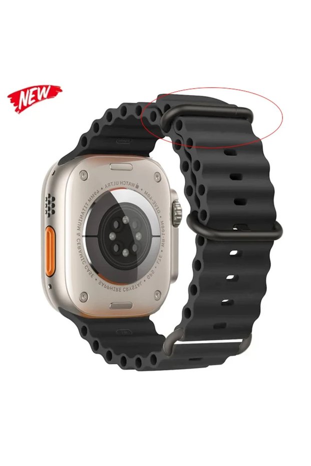 S10-46 42 44 45 49mm B Black Ocean strap For Apple Watch Ultra 2 Band 49mm 10 9 8 7 45mm 41mm Silico