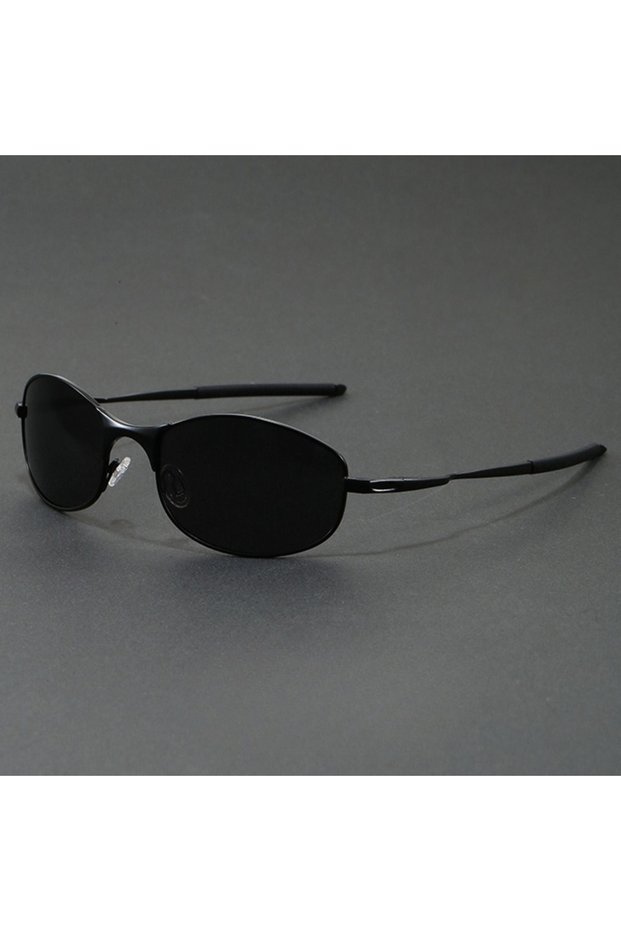 Black Men's Polarized Sunglasses UV400 Protection Ultra Light Metal Frame Driving Fishing Sun Glasse