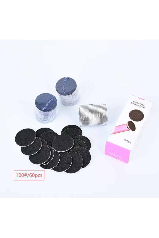 A0384-Grit 100 TP43mm 60pcs/Box Sandpaper For Electric Paper Professional Pedicure Foot Dead Skin N