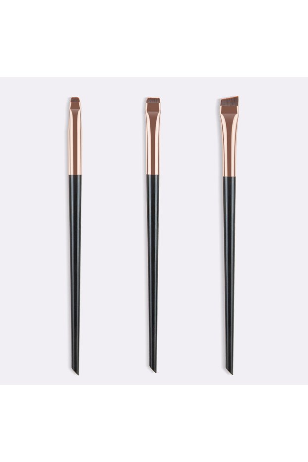 black gold 3pcs 3pcs Blade Eyeliner Brush Eyebrow Brush Portable Flat Fine Eyeliner Pencil Eyebrow C