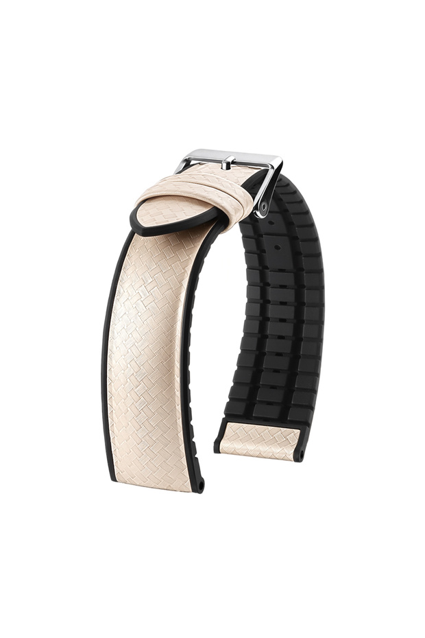 Silver Buckle 20mm White New 20mm Carbon Fiber Silicone Band Waterproof Sweatproof Watch Strap for S