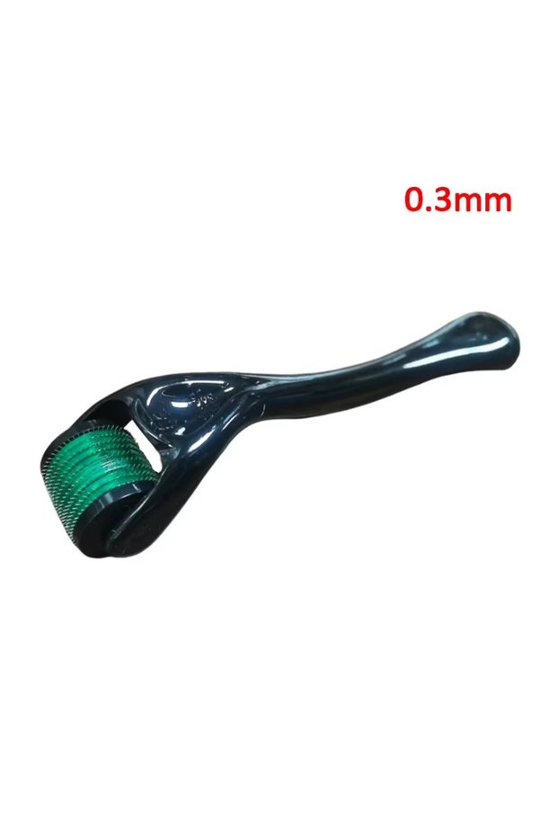 Black Green 0.3 0.2‑0.3mm 540‑Needle Derma Roller Micro Needle Tool For Beard Hair Growth Facial Bod