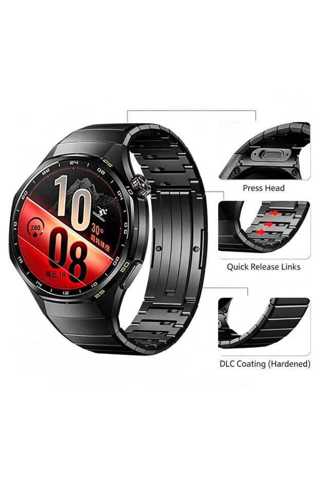 Huawei GT7 Pro 46mm Titanium Black Official 1:1 No Gap Titanium Alloy Strap For Huawei Watch GT7 Pro