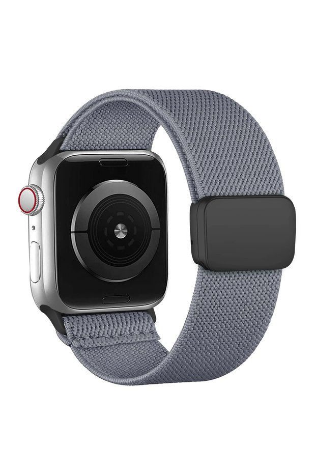 38 40 41-S10-11 42mm Space Gray Magnetic Elastic Nylon Strap For Apple Watch Bands 46mm 44mm 45mm 49