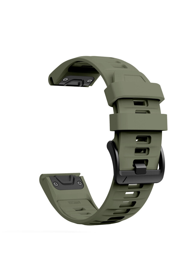 22mm Army Green Quick Fit 22mm 26mm Silicone Strap for Garmin Fenix 8 51mm 47mm Fenix 7 7X 6 6X Pro/