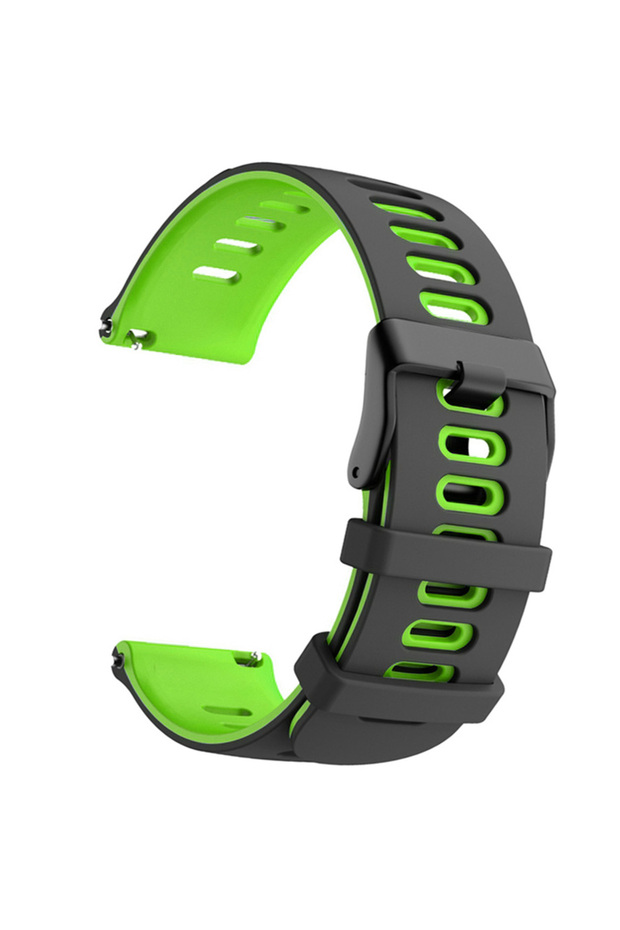 22mm Universal Black Green 20/22mm Official Strap For Garmin Forerunner 55 245 165 255 265 745 70 17