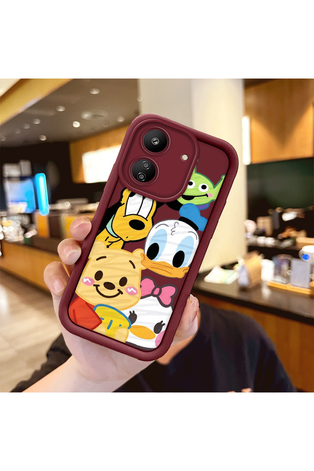 Poco C65-Compatible Phone Case with Colorful Character Printed Design, Shock-Resistant