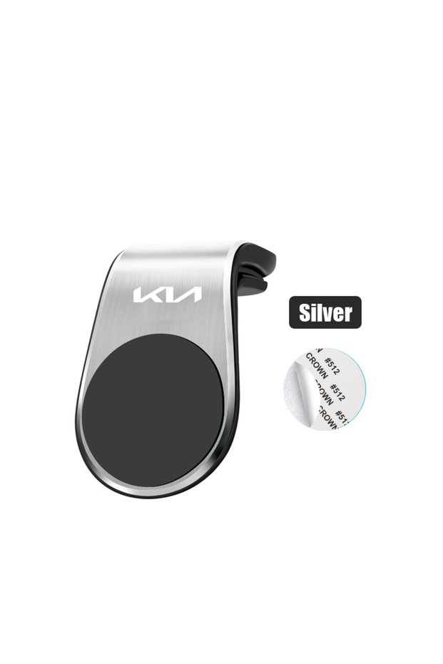 Silver Magnetic Car Phone Holder Metal Stand Accessories For KN Stinger Sonet Sportage Ceed Picanto