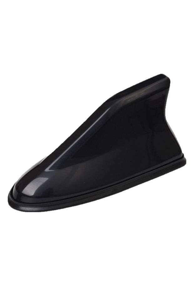 black Universal Carbon Fiber Look Car Roof Top Mount Shark Fin Aerial Antenna Toppers Auto Radio AM