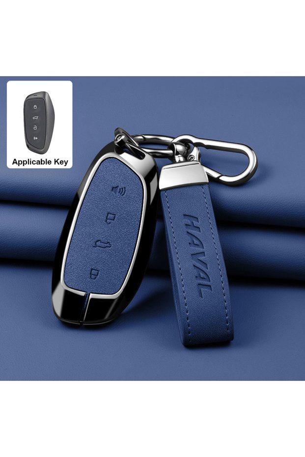 A -2 Car Zinc Alloy Leather Key Case Cover for Great Wall Haval H6 2024 H9 2025 H2 M6 Cool Dog Plus