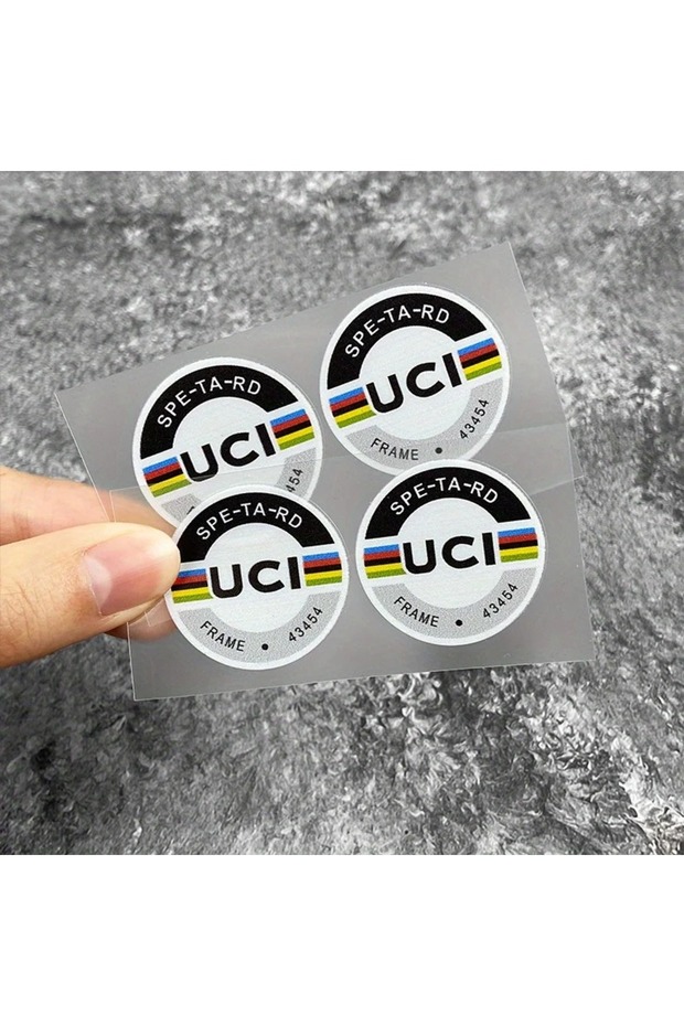 4 PCS 1/2/4 Piece International Cycling Union Certified Round Sticker Off-Road Mountain Bike Frame W