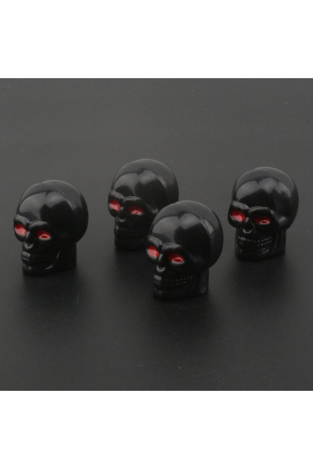 Black Skull Valve Caps ABS Car Wheel Plugs For Alloy Wheels Tire Valve Cap Auto Valve Cover Nipple C
