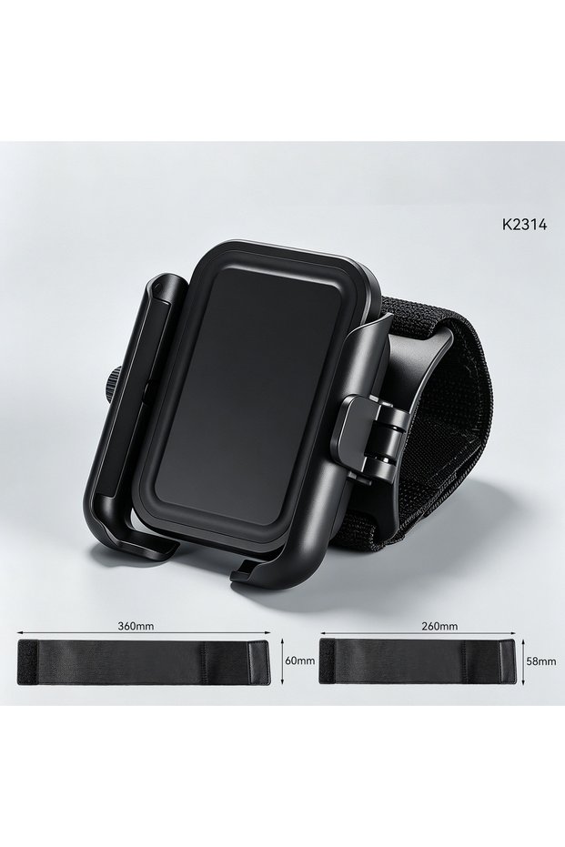 2-in-1 Wristband Phone Holder Quick Release 360° Rotation For Motorcycle E-Bike Riding Running Sport