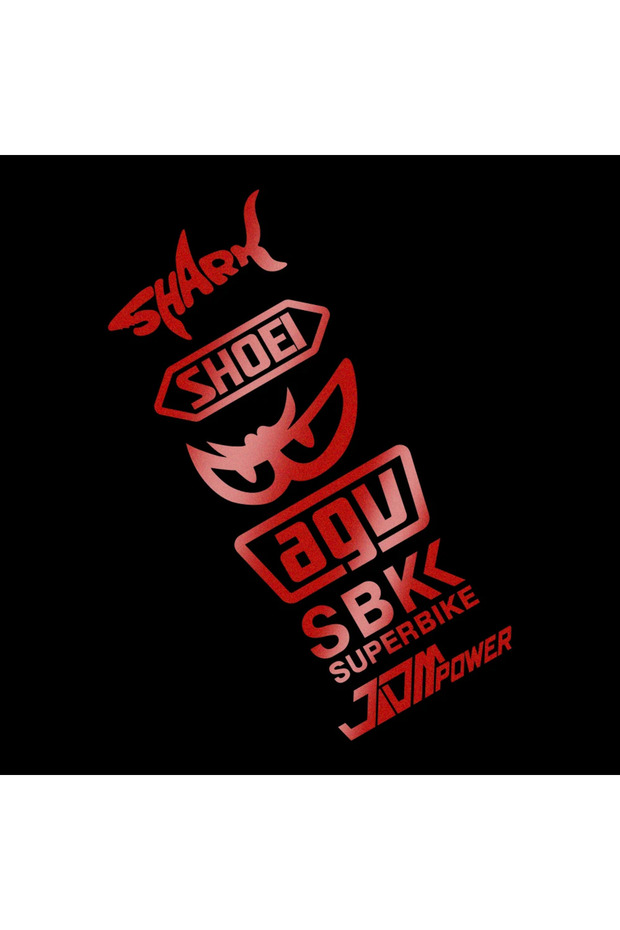 Set C Motorcycle Reflective Stickers Creative Superbike Personalized Motorbike Helmet Vinyl Decals C