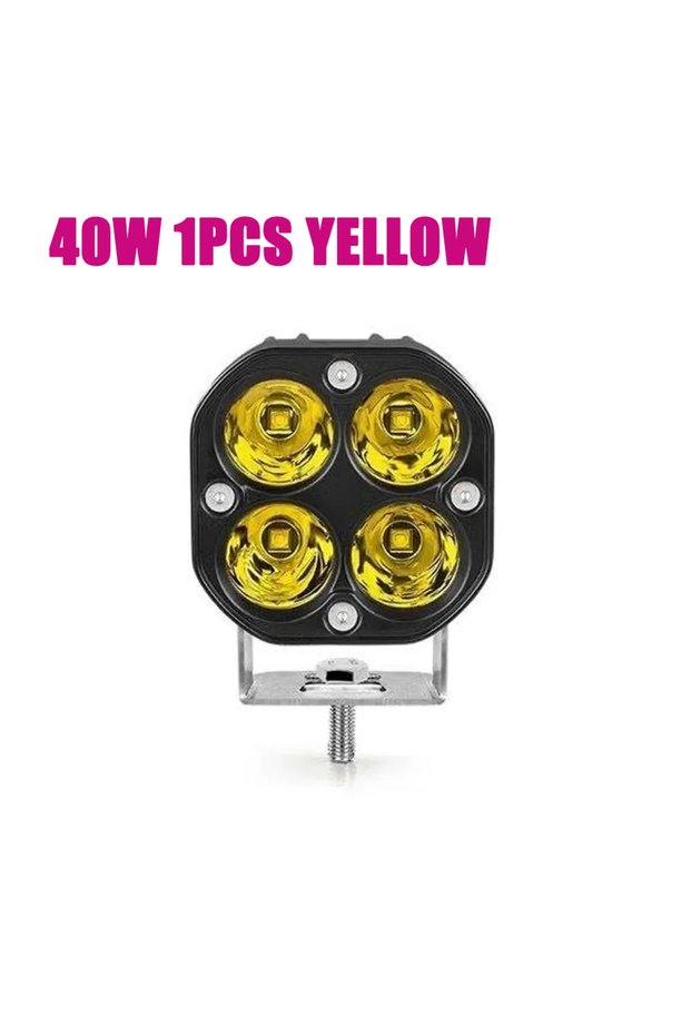 yellow light 4LED 3 Inch Led Work Spotlights 12V 24V Pod Lights Headlights for Motorcycles Flood Led