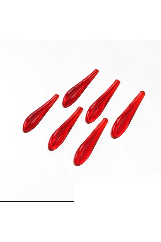 red 6PCS 6pcs CAR Wind-Reducing Spoiler Strips, Car Bbody Anti-Collision Strips, Decorative Strips,