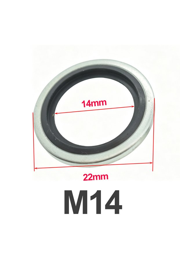 20pcs M14 Car Oil Pan Drain Plug Washer Sealing Gasket M12 M14 Self Centering Galvanized Rubber Bond