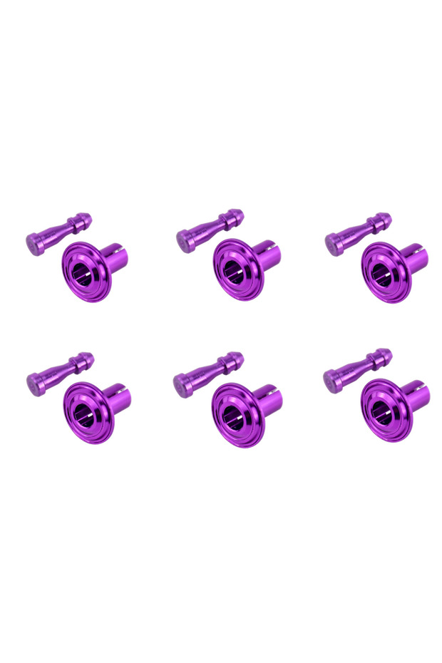 6pcs Purple Motorcycle Expansion Buckle Aluminum Alloy Decorative Buckle Aluminum Rivet Screw Replac