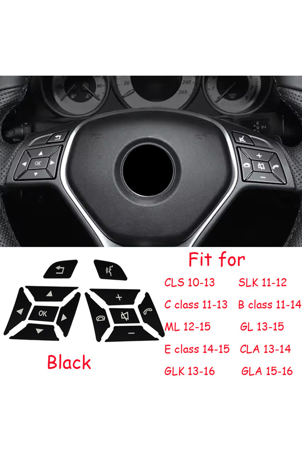H Car Window Lift Button Cover Sticker Switch Panel Styling for Mercedes Benz A B C Class W204 W212