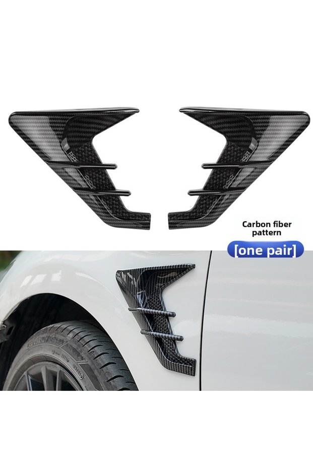 carbon 2pcs Vent Cover Fender Hood Air Flow Intake Trim Car Side Exterior Accessories Wing Decals Ve
