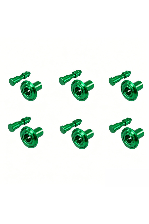 6pcs Green Motorcycle Expansion Buckle Aluminum Alloy Decorative Buckle Aluminum Rivet Screw Replace