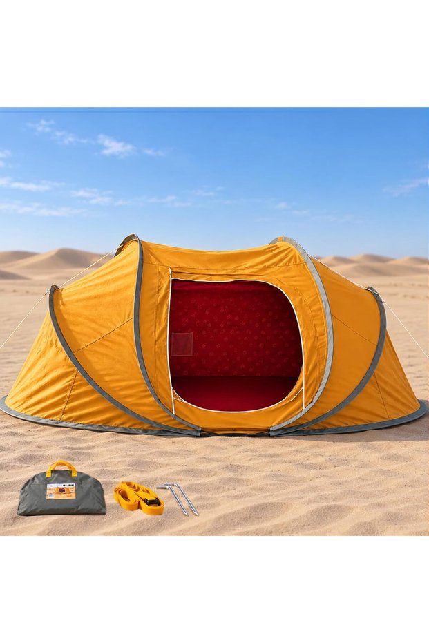 Auto Family Premium 3-Pole Boat Tent, Automatic Pop Up Camping Boat Tent, Portable Outdoor Tent with Spacious Interior, Quick Setup Camping Shelter