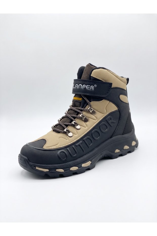 BOYS' OUTDOOR DURABLE ZIP-UP HIKING BOOTS