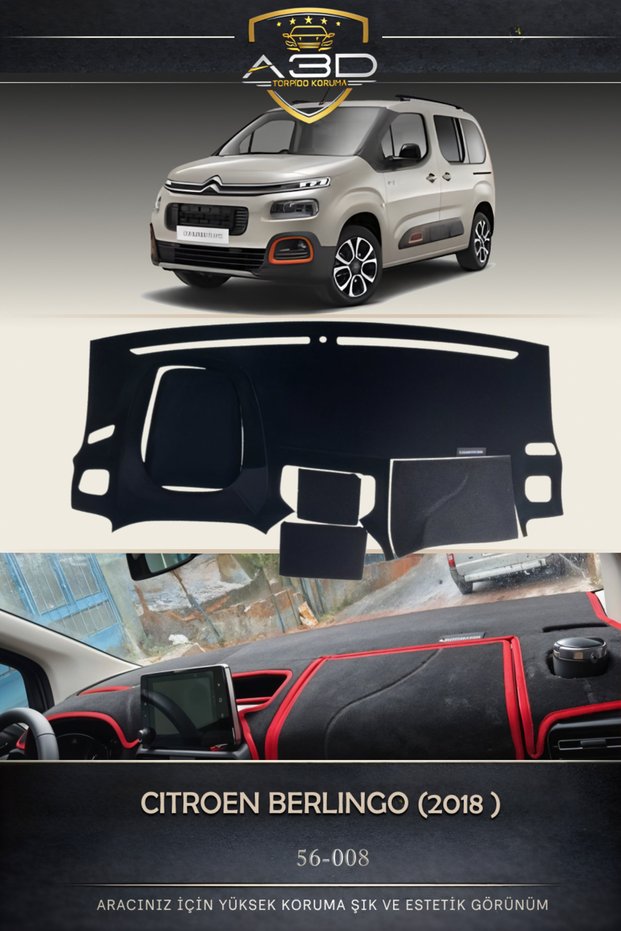 Citroen Berli̇ngo (2018+) Dashboard Protection Cover Towel Cover Carpet Protector Front Accessory