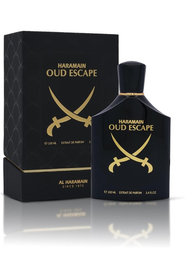 Oud Escape Extrait de Parfum 100ml – Long Lasting Arabic Fragrances Luxury Woody Unisex Perfume with Pineapple, Rose, Indonesian Oud, Amber & Woody Notes