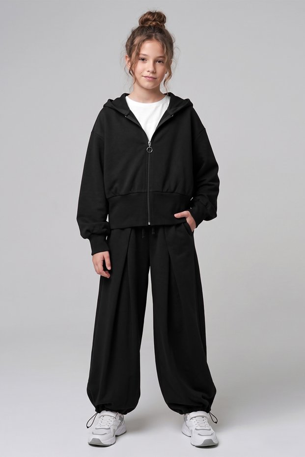 M9977 Pleated T-Shirt Black 152 (12-13)