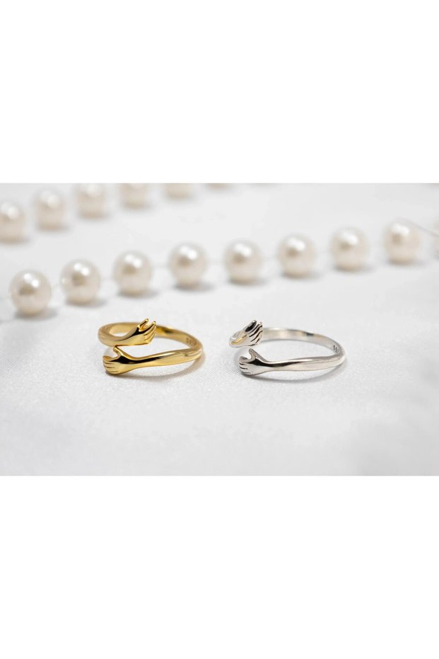 Custom-Designed Silver-Toned Minimalist Ring BEZOSS