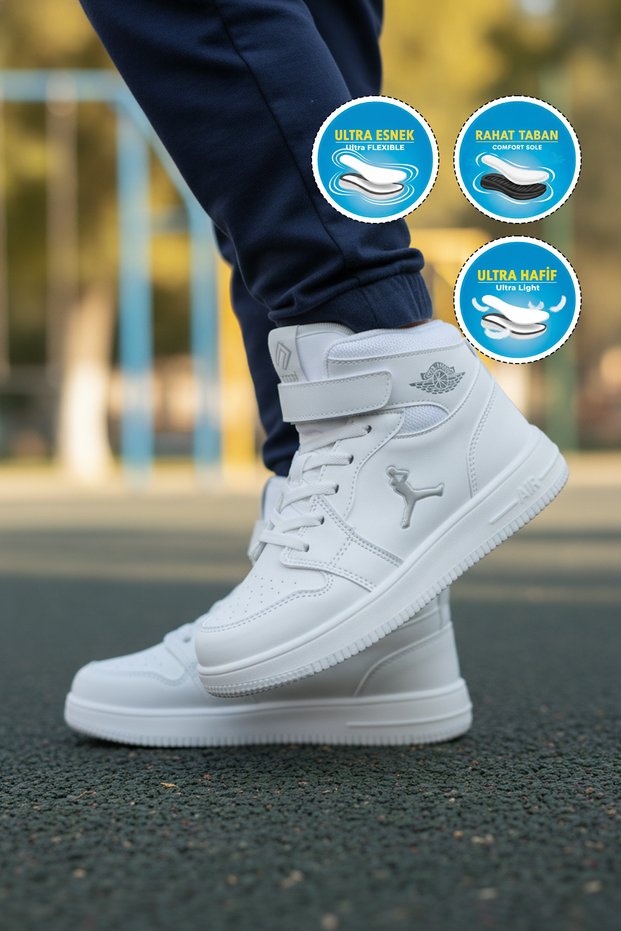 Haykat Kids' Sneakers, Long Air, White