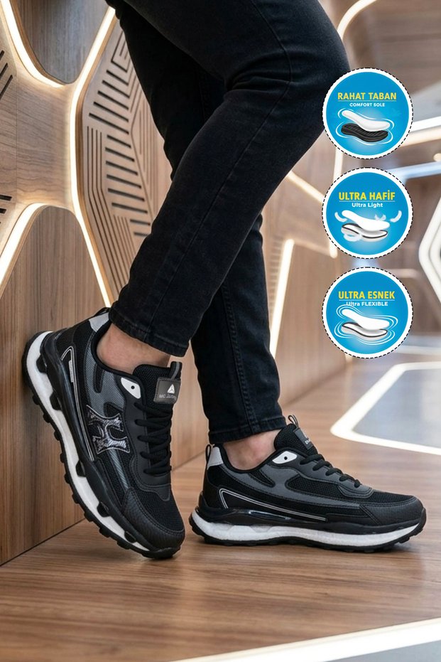 Men's Sneakers 2493 Black and White