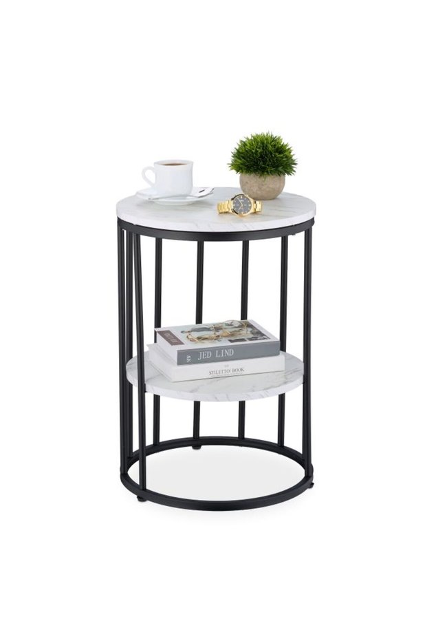 Marble Look Side Table