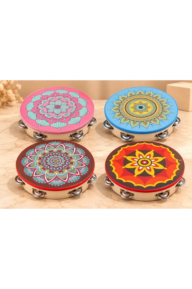 Round Leather Tambourine—Rhythm and Percussion Instrument Alk6527