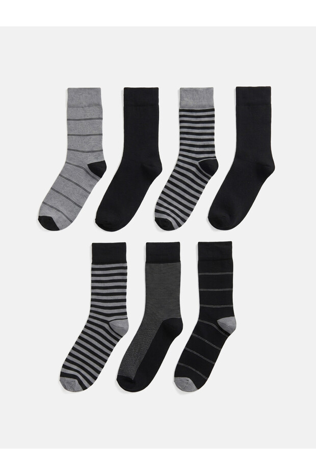 Trendy Picks from Kübra Butik: Embroidered Men's Socks, 7-Pack